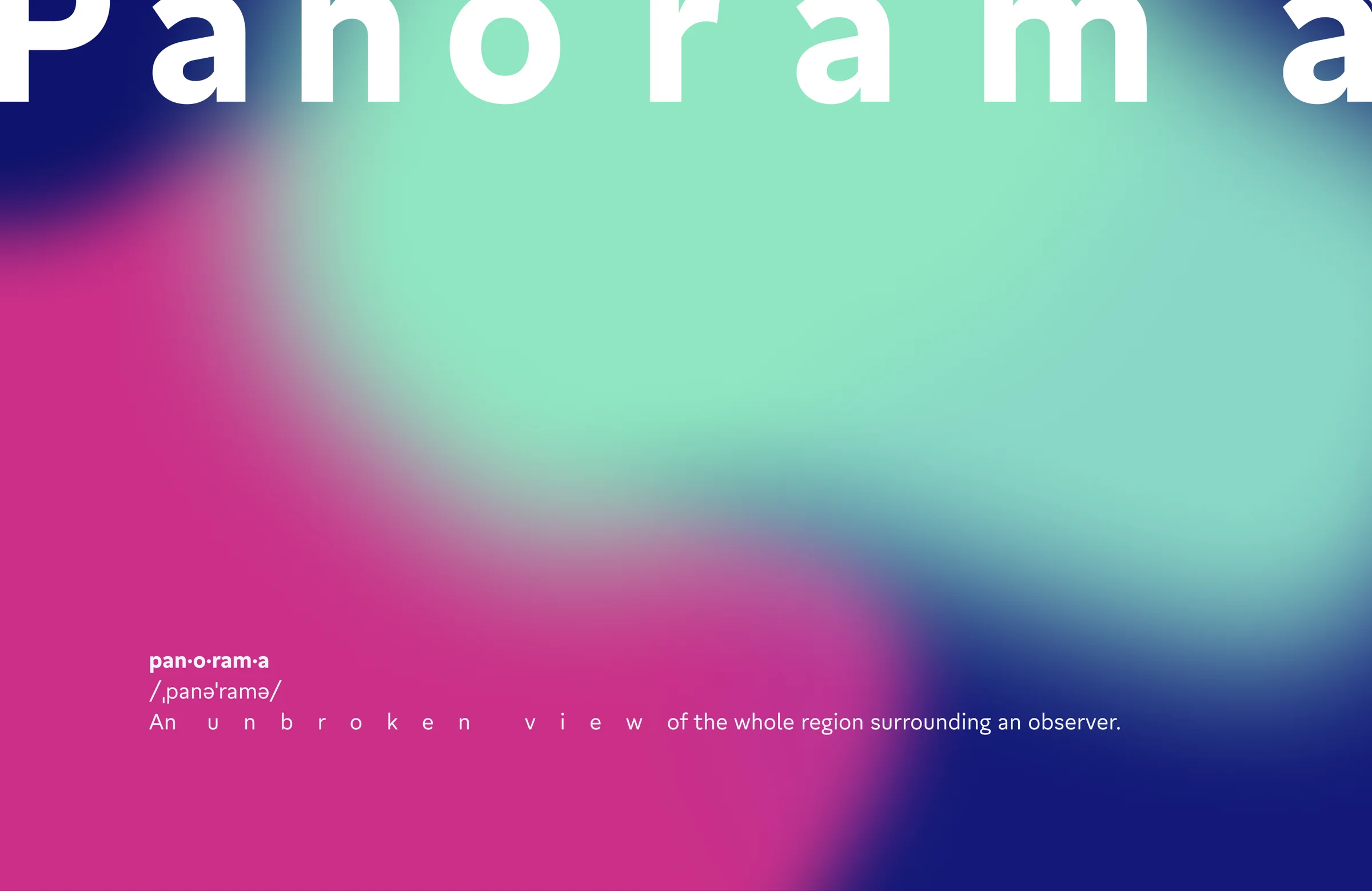01 — Panorama Definition
